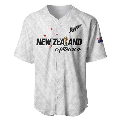 Custom Football New Zealand Baseball Jersey Aotearoa United White Version - Aussie Hoodie