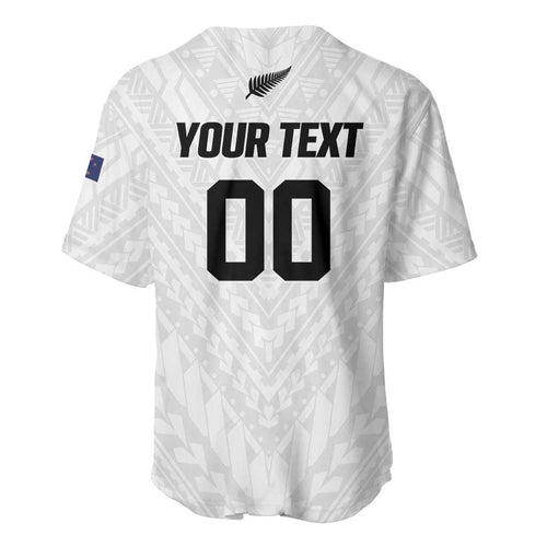 Custom Football New Zealand Baseball Jersey Aotearoa United White Version - Aussie Hoodie