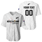 Custom Football New Zealand Baseball Jersey Aotearoa United White Version - Aussie Hoodie