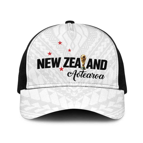 Football New Zealand Baseball Net Cap Aotearoa United White Version - Aussie Hoodie