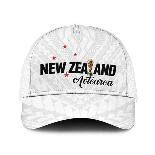 Football New Zealand Baseball Net Cap Aotearoa United White Version - Aussie Hoodie