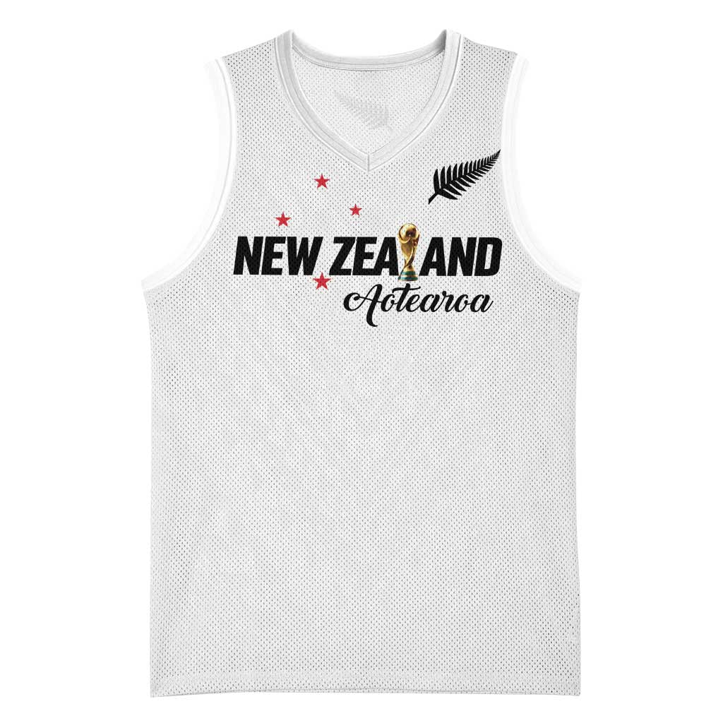 Custom Football New Zealand Basketball Jersey Aotearoa United White Version - Aussie Hoodie