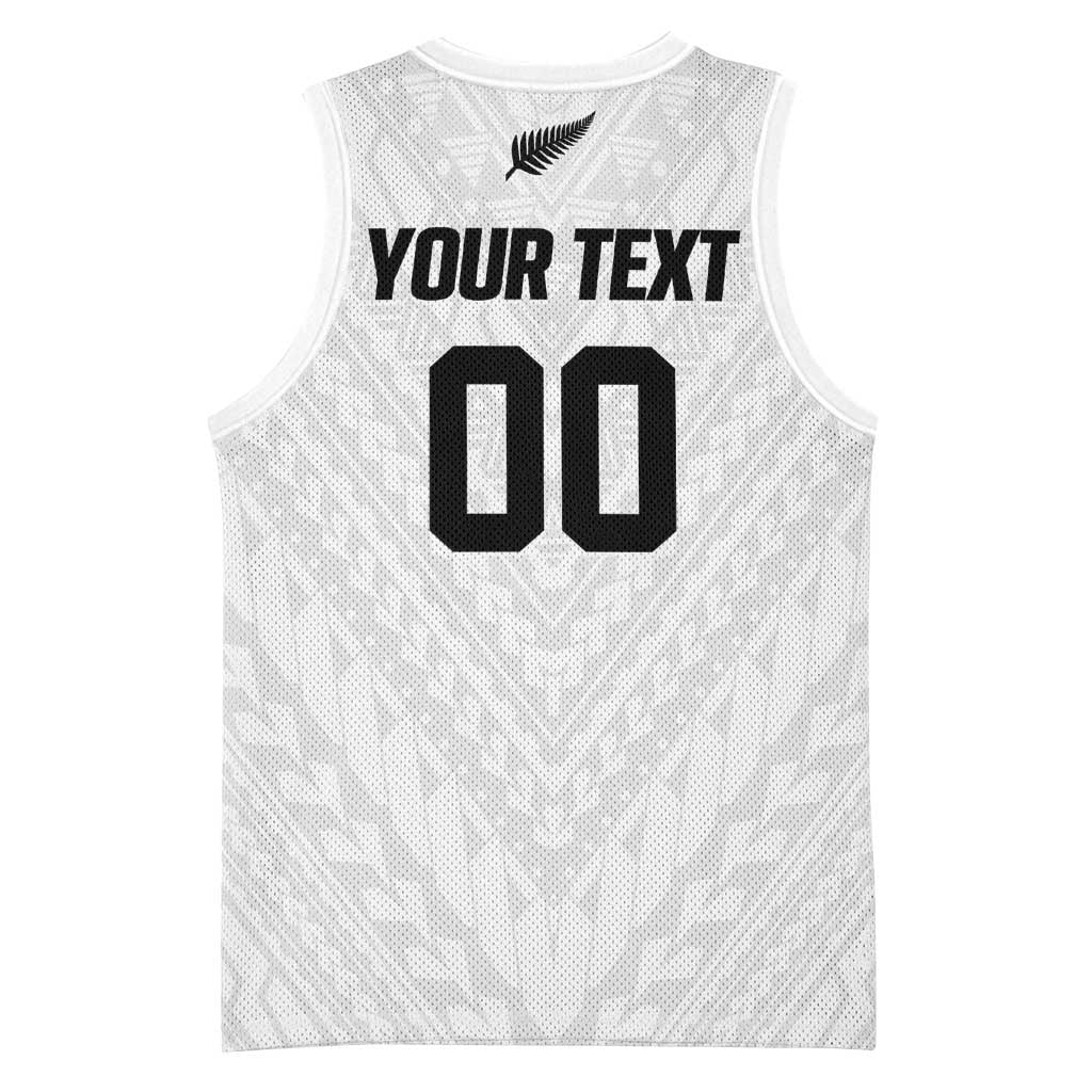 Custom Football New Zealand Basketball Jersey Aotearoa United White Version - Aussie Hoodie