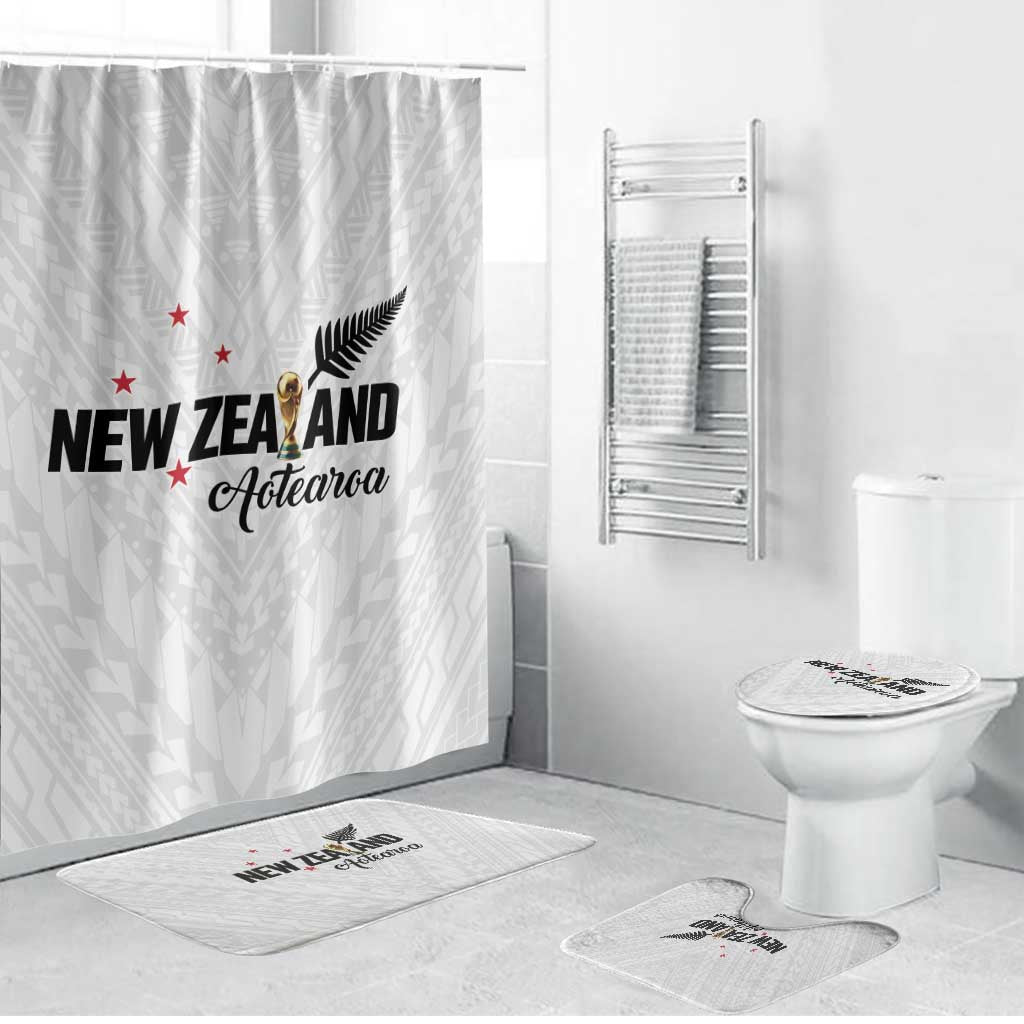 Football New Zealand Bathroom Set Aotearoa United White Version - Aussie Hoodie