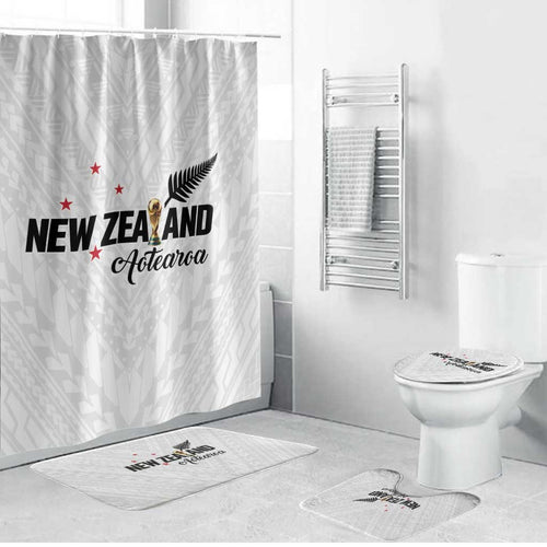 Football New Zealand Bathroom Set Aotearoa United White Version - Aussie Hoodie