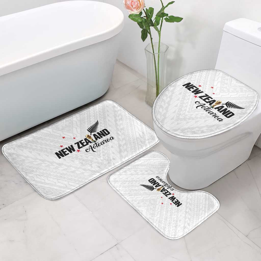 Football New Zealand Bathroom Set Aotearoa United White Version - Aussie Hoodie