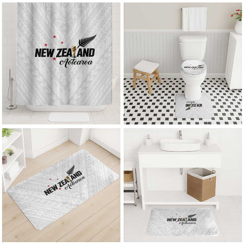 Football New Zealand Bathroom Set Aotearoa United White Version - Aussie Hoodie