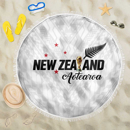 Football New Zealand Beach Blanket Aotearoa United White Version - Aussie Hoodie