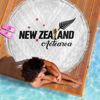 Football New Zealand Beach Blanket Aotearoa United White Version - Aussie Hoodie