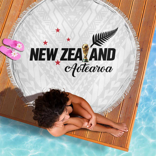 Football New Zealand Beach Blanket Aotearoa United White Version - Aussie Hoodie