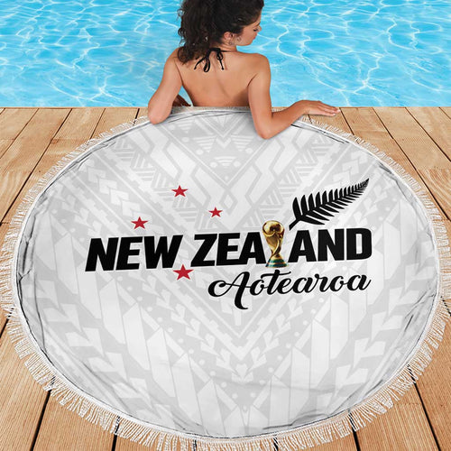 Football New Zealand Beach Blanket Aotearoa United White Version - Aussie Hoodie