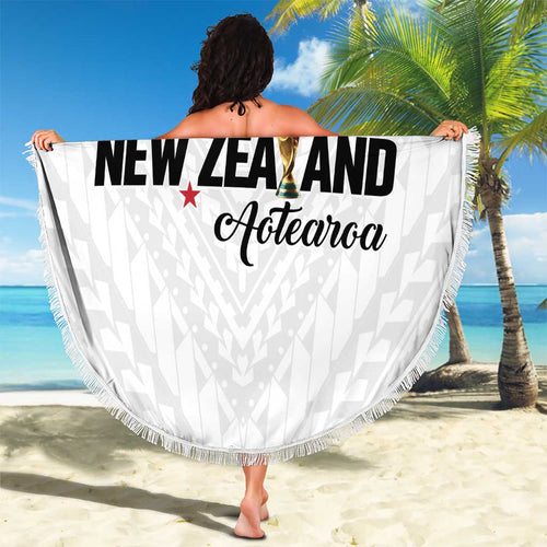 Football New Zealand Beach Blanket Aotearoa United White Version - Aussie Hoodie