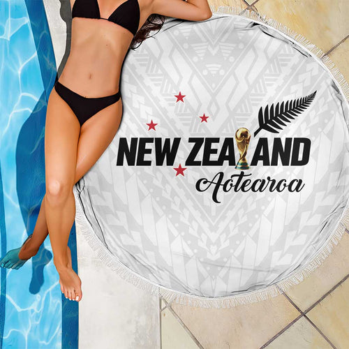 Football New Zealand Beach Blanket Aotearoa United White Version - Aussie Hoodie