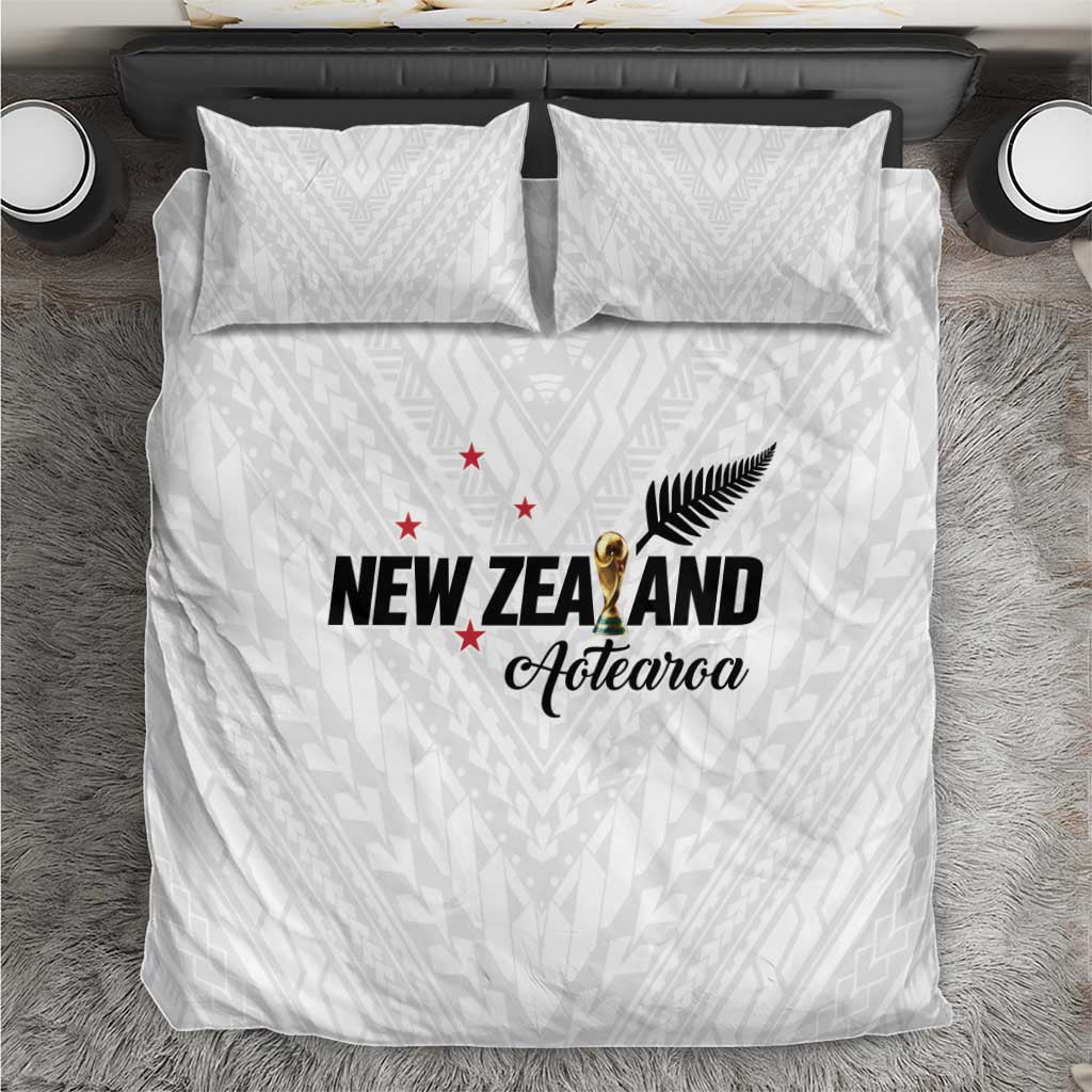 Football New Zealand Bedding Set Aotearoa United White Version - Aussie Hoodie
