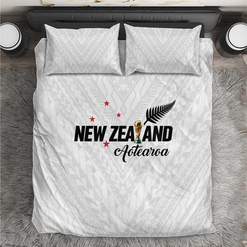Football New Zealand Bedding Set Aotearoa United White Version - Aussie Hoodie