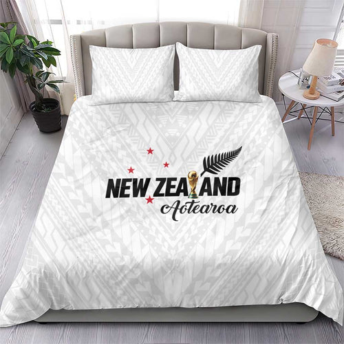 Football New Zealand Bedding Set Aotearoa United White Version - Aussie Hoodie