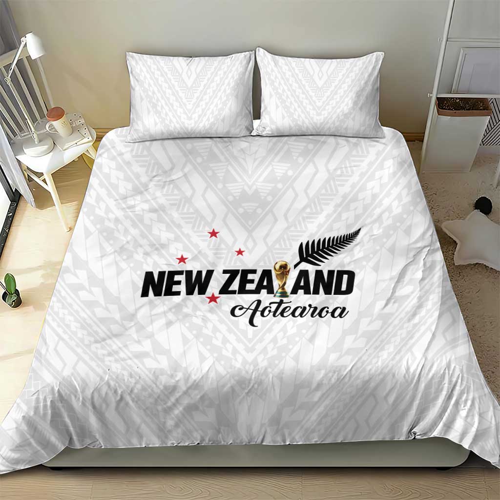 Football New Zealand Bedding Set Aotearoa United White Version - Aussie Hoodie