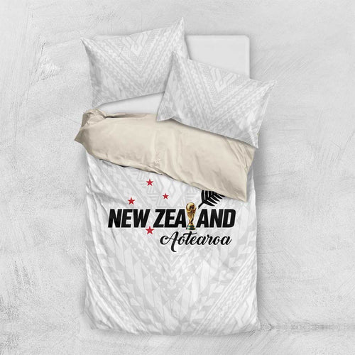 Football New Zealand Bedding Set Aotearoa United White Version - Aussie Hoodie