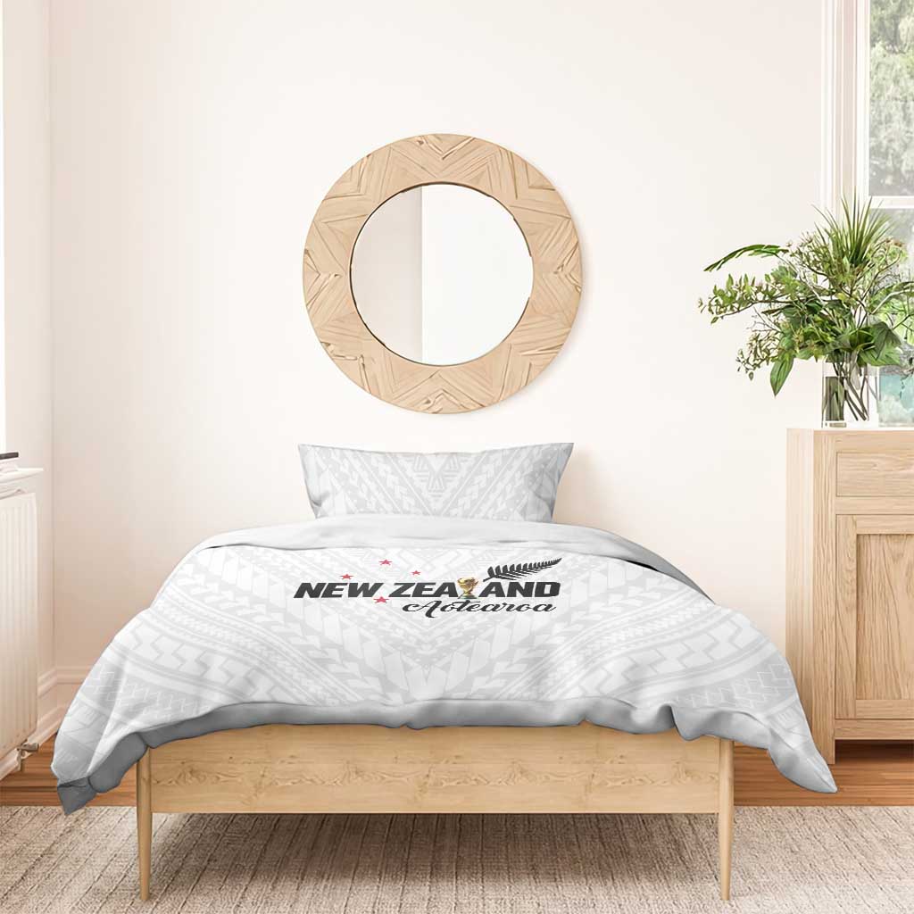 Football New Zealand Bedding Set Aotearoa United White Version - Aussie Hoodie