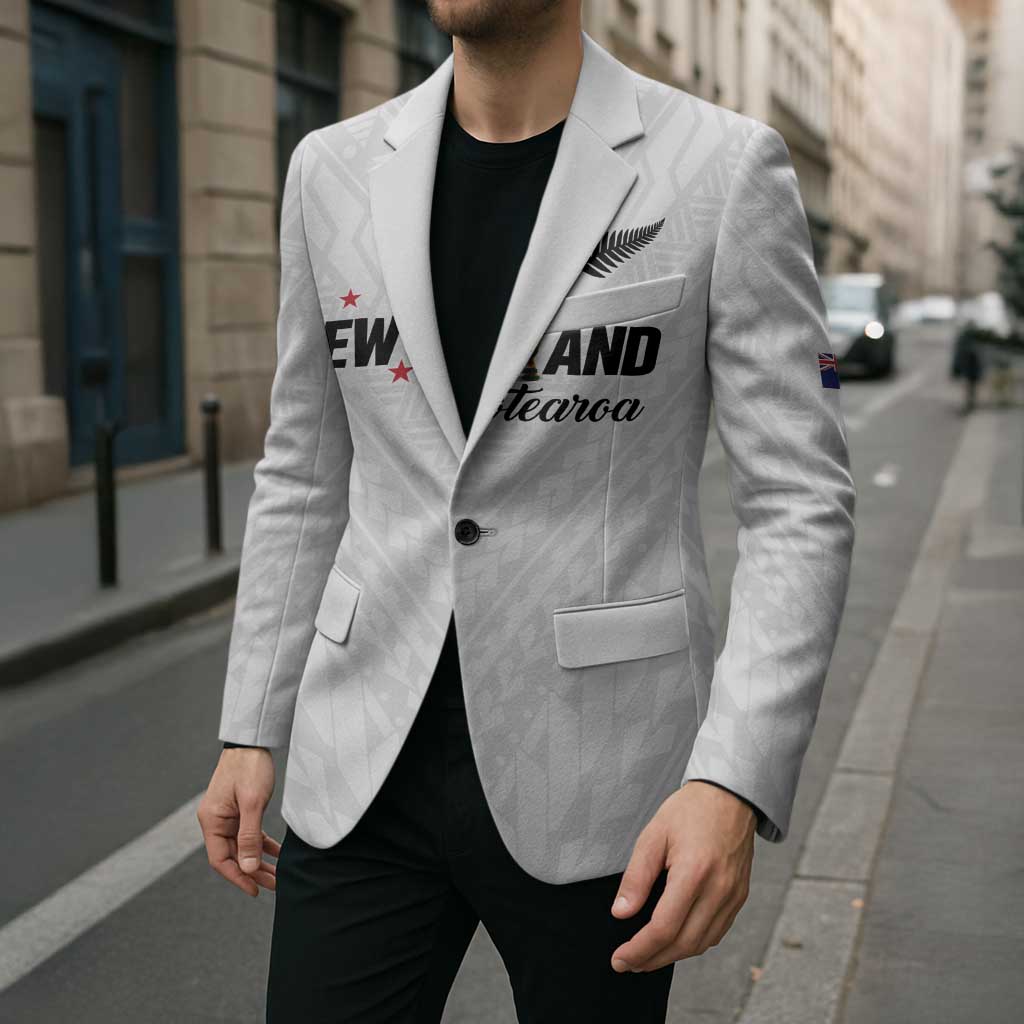 Custom Football New Zealand Blazer Aotearoa United White Version - Aussie Hoodie