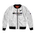 Custom Football New Zealand Bomber Jacket Aotearoa United White Version - Aussie Hoodie