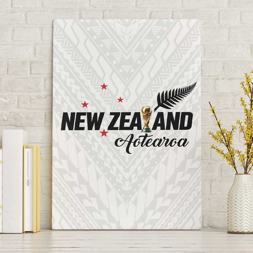 Football New Zealand Canvas Wall Art Aotearoa United White Version - Aussie Hoodie