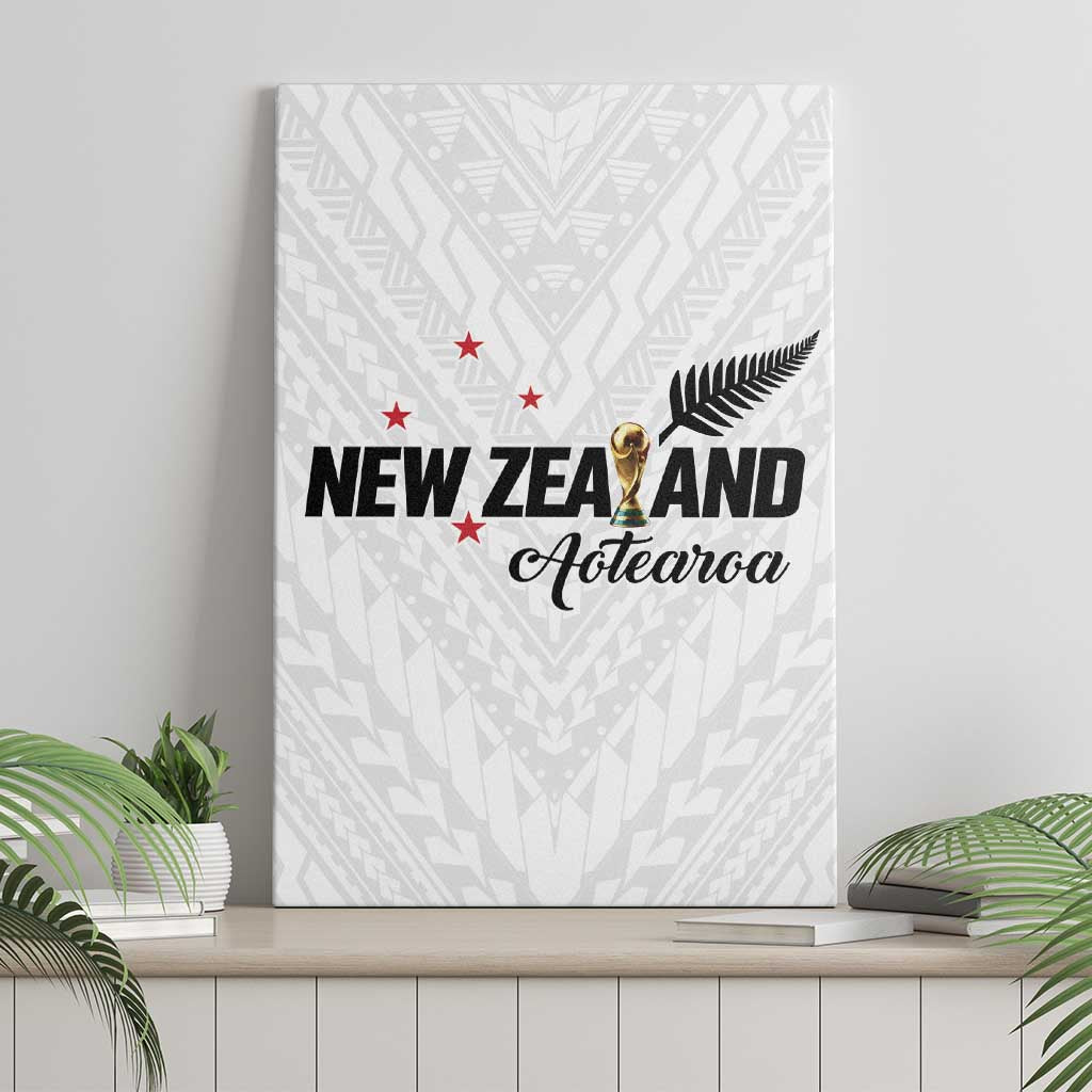 Football New Zealand Canvas Wall Art Aotearoa United White Version - Aussie Hoodie