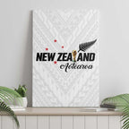 Football New Zealand Canvas Wall Art Aotearoa United White Version - Aussie Hoodie