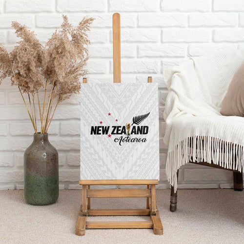 Football New Zealand Canvas Wall Art Aotearoa United White Version - Aussie Hoodie