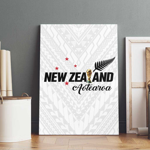 Football New Zealand Canvas Wall Art Aotearoa United White Version - Aussie Hoodie