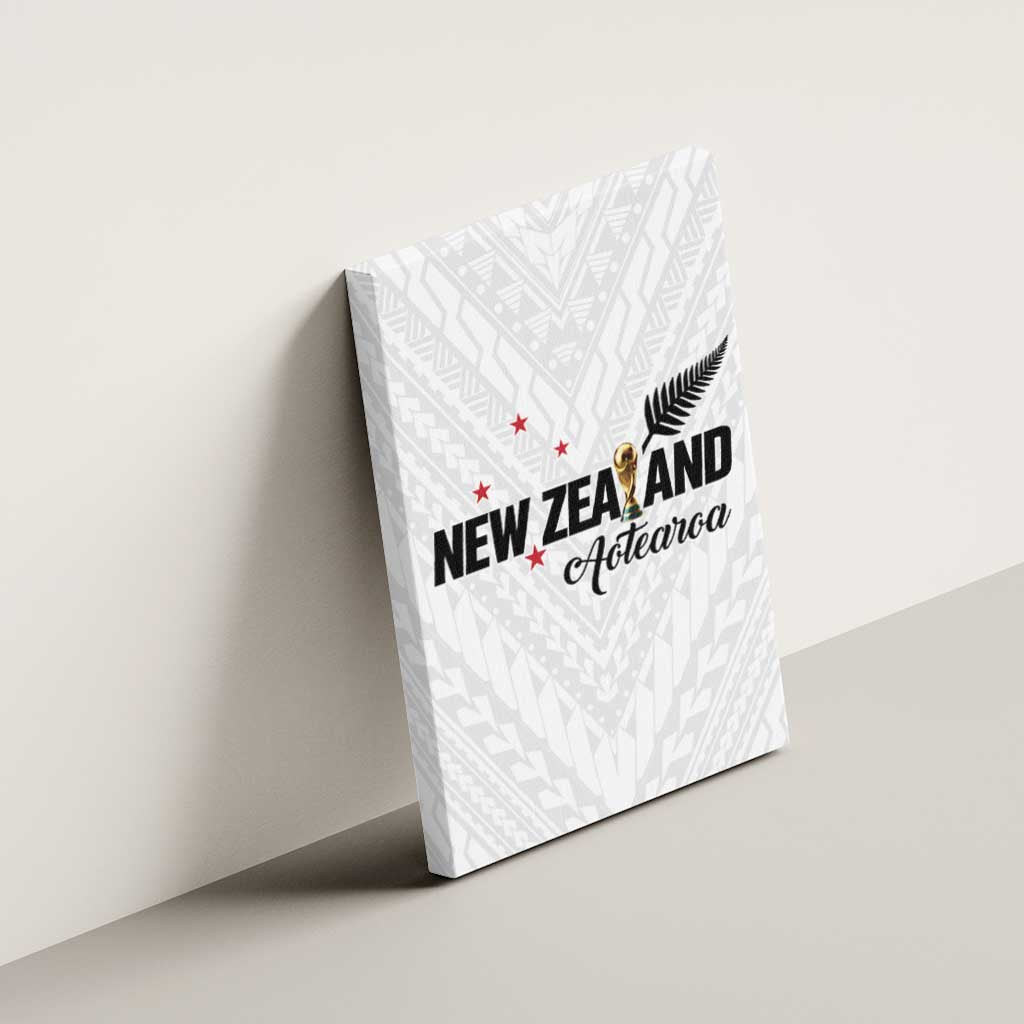 Football New Zealand Canvas Wall Art Aotearoa United White Version - Aussie Hoodie