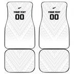 Custom Football New Zealand Car Mats Aotearoa United White Version - Aussie Hoodie