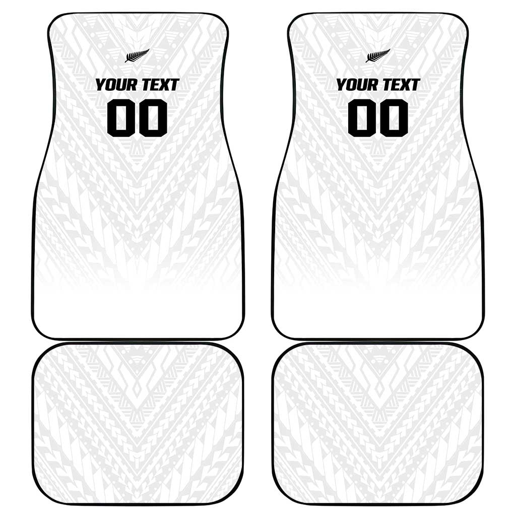Custom Football New Zealand Car Mats Aotearoa United White Version - Aussie Hoodie