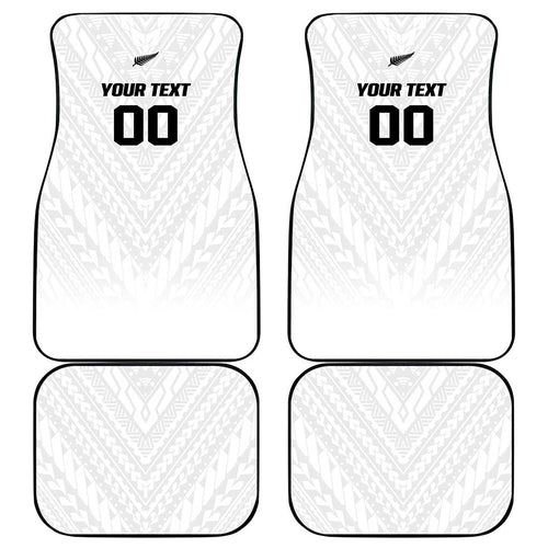 Custom Football New Zealand Car Mats Aotearoa United White Version - Aussie Hoodie