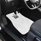 Custom Football New Zealand Car Mats Aotearoa United White Version - Aussie Hoodie