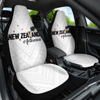 Football New Zealand Car Seat Cover Aotearoa United White Version - Aussie Hoodie