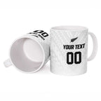 Custom Football New Zealand Ceramic Mug Aotearoa United White Version - Aussie Hoodie