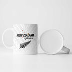 Custom Football New Zealand Ceramic Mug Aotearoa United White Version - Aussie Hoodie