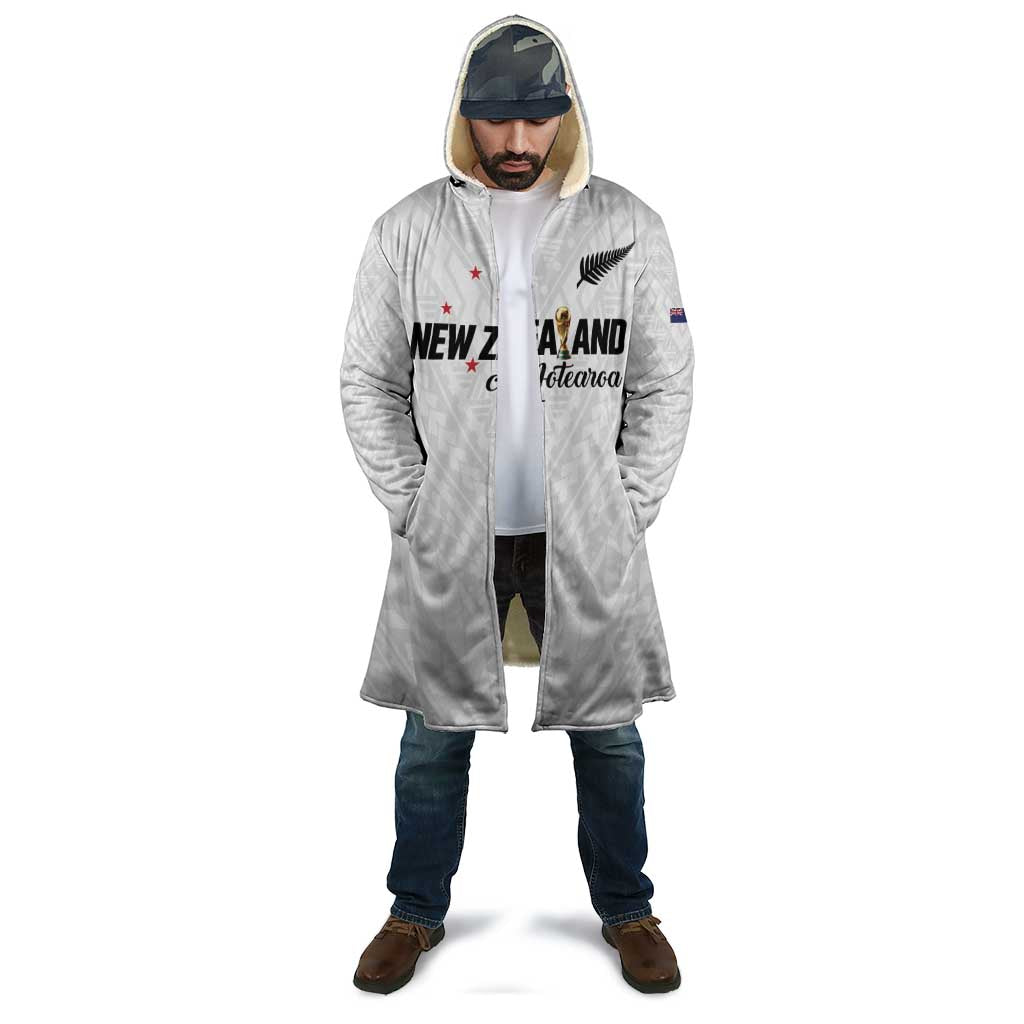 Custom Football New Zealand Cloak Aotearoa United White Version - Aussie Hoodie