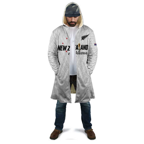 Custom Football New Zealand Cloak Aotearoa United White Version - Aussie Hoodie