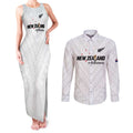 Custom Football New Zealand Couples Matching Tank Maxi Dress and Long Sleeve Button Shirt Aotearoa United White Version - Aussie Hoodie