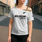Custom Football New Zealand Cross Shoulder Shirt Aotearoa United White Version - Aussie Hoodie
