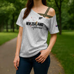 Custom Football New Zealand Cross Shoulder Shirt Aotearoa United White Version - Aussie Hoodie