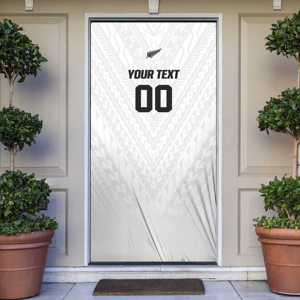 Custom Football New Zealand Door Cover Aotearoa United White Version - Aussie Hoodie