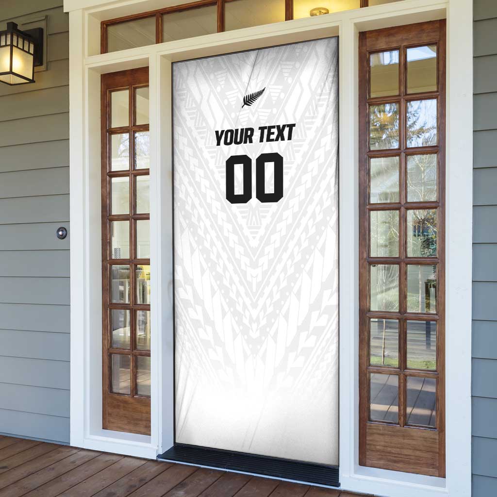Custom Football New Zealand Door Cover Aotearoa United White Version - Aussie Hoodie