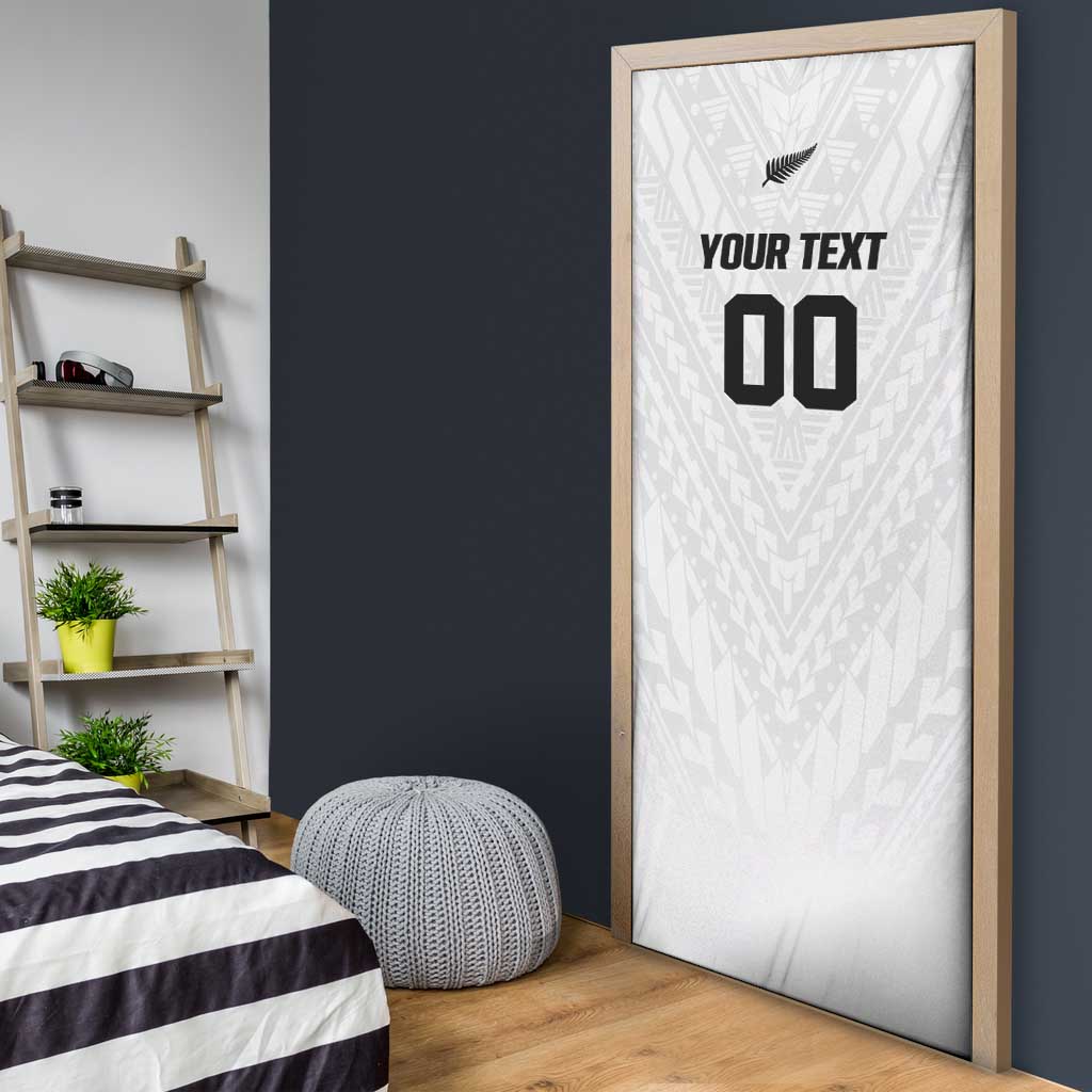 Custom Football New Zealand Door Cover Aotearoa United White Version - Aussie Hoodie