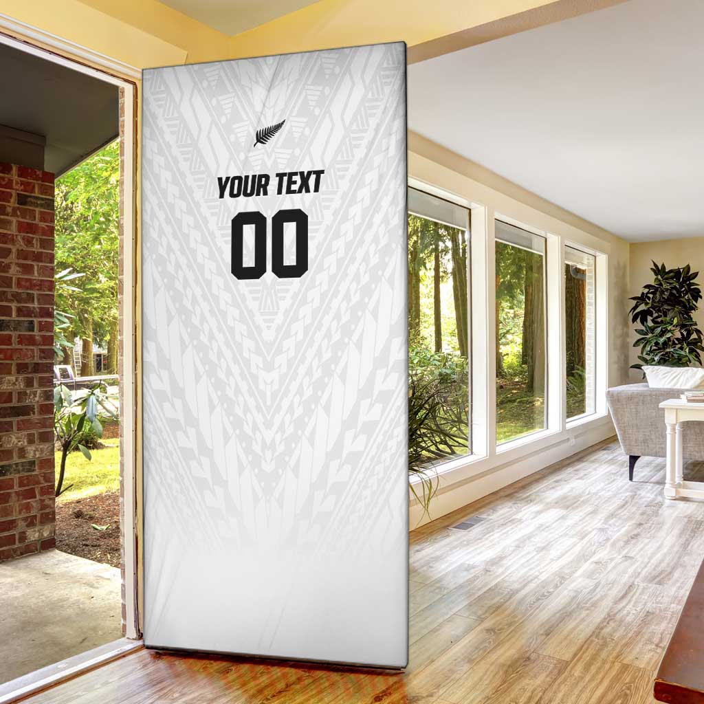 Custom Football New Zealand Door Cover Aotearoa United White Version - Aussie Hoodie