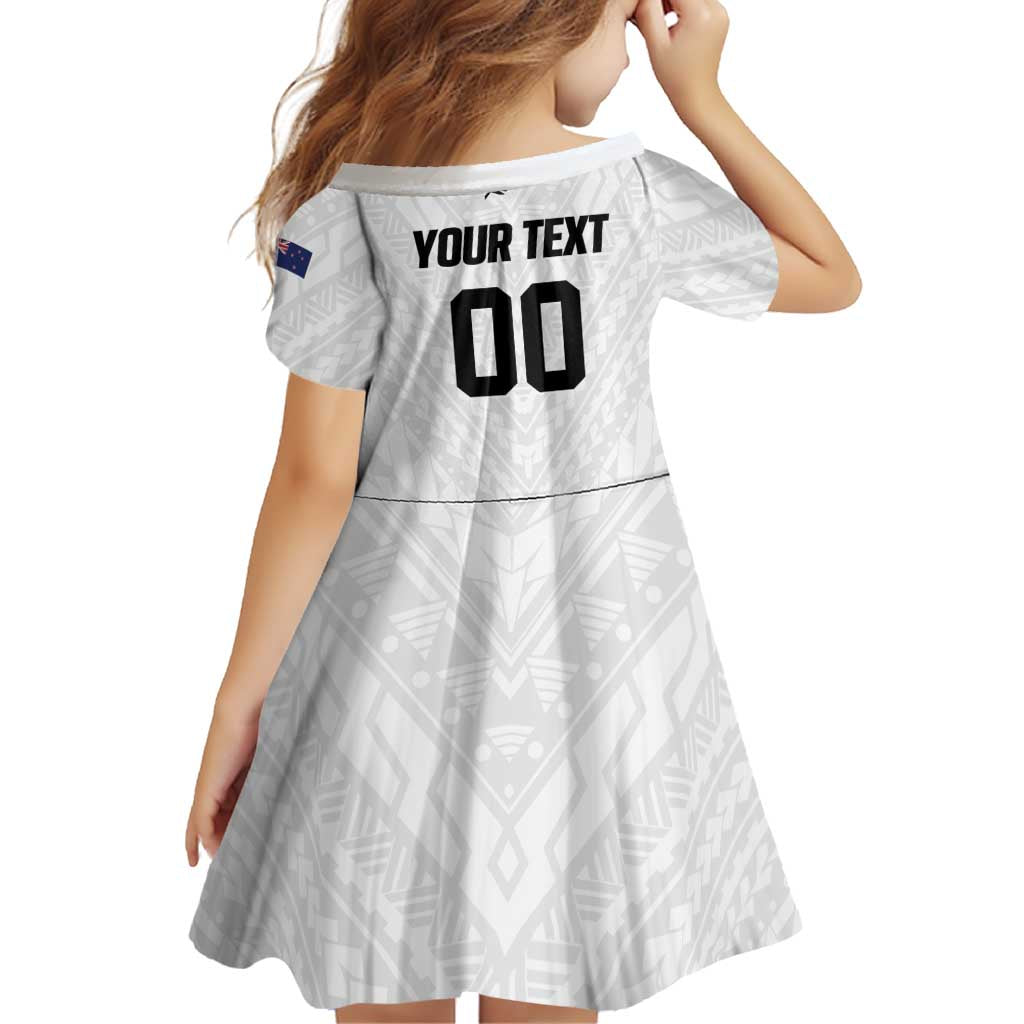 Custom Football New Zealand Family Matching Short Sleeve Bodycon Dress and Hawaiian Shirt Aotearoa United White Version - Aussie Hoodie