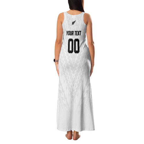 Custom Football New Zealand Family Matching Tank Maxi Dress and Hawaiian Shirt Aotearoa United White Version - Aussie Hoodie