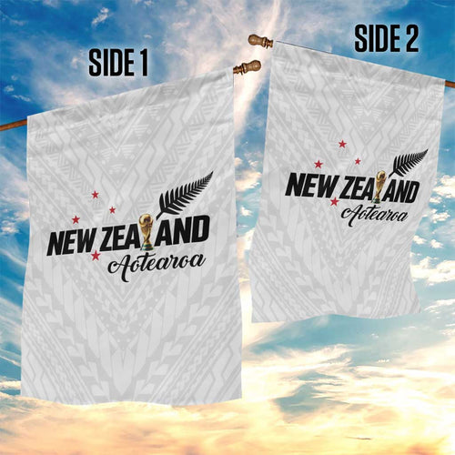 Football New Zealand Garden Flag Aotearoa United White Version - Aussie Hoodie